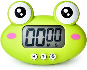 img 4 attached to LVGADR Cute Cartoon Animal Kitchen Timer - Magnetic Digital Countdown Timer for Cooking & Baking with Large LCD Display and Hangable Design (Frog Design)