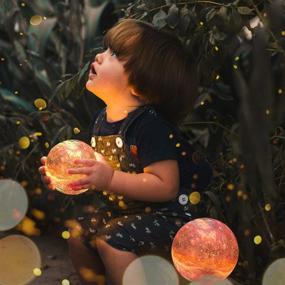 img 1 attached to 🌕 LOGROTATE 16 Colors Galaxy Moon Lamp with Remote Control - Perfect Night Light for Kids and Family Gifts (4.8 inch)