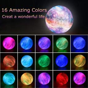 img 3 attached to 🌕 LOGROTATE 16 Colors Galaxy Moon Lamp with Remote Control - Perfect Night Light for Kids and Family Gifts (4.8 inch)