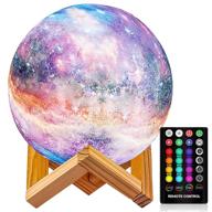 🌕 logrotate 16 colors galaxy moon lamp with remote control - perfect night light for kids and family gifts (4.8 inch) логотип