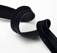 🖤 black 4-yards 15mm velvet elastic stretch ribbon trim, stretchy elastic band, sp-2287 logo