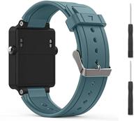🌈 bossblue silicone replacement band with metal clasps for garmin vivoactive gps smart watch - fitness wristband logo