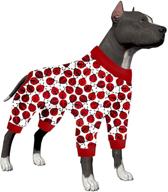 lovinpet upgrade dog pajamas - multi-prints: plants, fruit, space. easy wearing for winter, evening, party - professional soft stretchy dog jammies for warmer and safer sleep! логотип