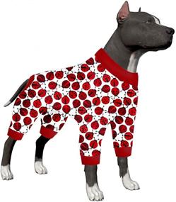 img 4 attached to Lovinpet Upgrade Dog Pajamas - Multi-Prints: Plants, Fruit, Space. Easy Wearing for Winter, Evening, Party - Professional Soft Stretchy Dog Jammies for Warmer and Safer Sleep!