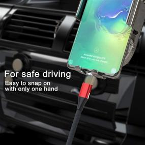 img 1 attached to 🔌 Improved Generation NetDot Magnetic Charging Cable, Enhanced Nylon Braided 2-in-1 Magnetic Phone Charger for USB-C and Micro USB Devices and Phones - 6.6ft/3 Pack, Vibrant Red