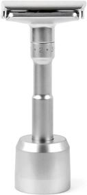 img 3 attached to 🪒 QSHAVE Brushed Aluminum Alloy Adjustable Safety Razor Stand - Solo Base for Easy Razor Storage (Razor not Included)