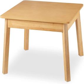 img 4 attached to Versatile Melissa & Doug Wooden Square Table: Ideal for Kids' Furniture and Playroom Furnishings