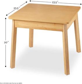 img 1 attached to Versatile Melissa & Doug Wooden Square Table: Ideal for Kids' Furniture and Playroom Furnishings