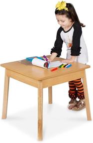 img 3 attached to Versatile Melissa & Doug Wooden Square Table: Ideal for Kids' Furniture and Playroom Furnishings