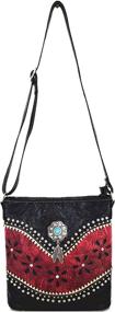 img 3 attached to Western Leather Handbags Concealed Shoulder Women's Handbags & Wallets