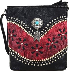 img 4 attached to Western Leather Handbags Concealed Shoulder Women's Handbags & Wallets