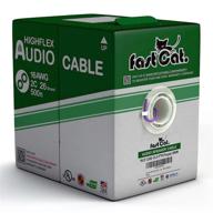 🔊 fast cat. 16/2 26 stranded purple speaker wire 500ft - ul listed, in-wall use, pure bare copper logo