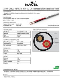 img 3 attached to 🔊 Fast Cat. 16/2 26 Stranded Purple Speaker Wire 500ft - UL Listed, In-Wall Use, Pure Bare Copper