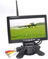 📷 upgraded wireless rear view camera with 7'' lcd reversing monitor display for waste truck, crane, bulldozer, combine, cotton picker, tractor, excavator - wireless backup camera by padarsey logo