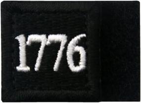 img 1 attached to 1776 American Independence Emblem Tactical USA Morale Patch - Black - Fastener Hook&Loop Applique