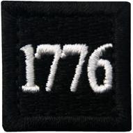 1776 american independence emblem tactical usa morale patch - black - fastener hook&loop applique logo