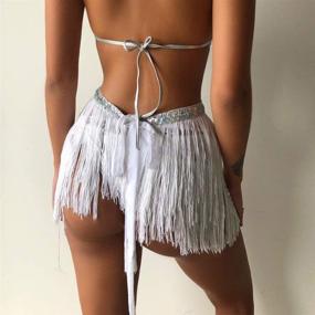 img 2 attached to Womens Sequin Tassel Festival White 2 Sports & Fitness in Other Sports