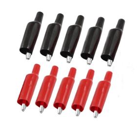 img 1 attached to 🔌 YXQ Black Red Soft Insulated Boots Alligator Clips Covered Test Lead Clamp,10Pcs - Reliable and Protective Electrical Testing Accessories