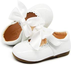 img 3 attached to 👠 Adorable Toddler Baby Girl Ballet Flats for Special Occasions: Soft Sole Mary Jane Crib Princess Shoes