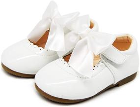 img 2 attached to 👠 Adorable Toddler Baby Girl Ballet Flats for Special Occasions: Soft Sole Mary Jane Crib Princess Shoes