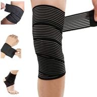 🏋️ extra long elastic knee wrap: ultimate support for leg pain relief in sports and activities logo