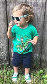 img 1 attached to Patricks Dinosaur Leprechaun T Shirt Baseball Boys' Clothing for Tops, Tees & Shirts