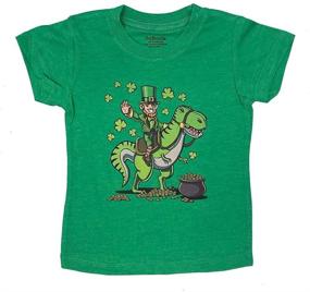 img 2 attached to Patricks Dinosaur Leprechaun T Shirt Baseball Boys' Clothing for Tops, Tees & Shirts