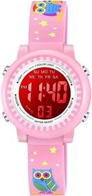 img 4 attached to Venhoo Watches Cartoon Waterproof Kids Pink
