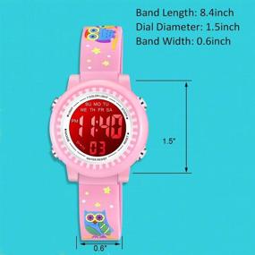 img 1 attached to Venhoo Watches Cartoon Waterproof Kids Pink