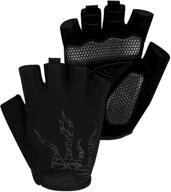 voroar half finger cycling gloves with gel pad for men and women - shock-absorbing mountain bike gloves logo