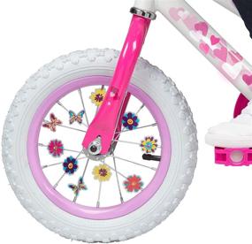 img 1 attached to 🌸 Colorful Flower and Butterfly Bike Wheel Spokes Attachments by Ride Along Dolly - Cute Bike Accessories for Kids (24 Pcs, 12 Different Designs)