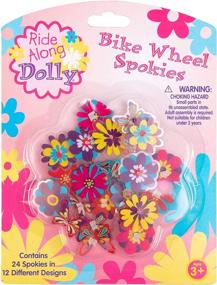 img 2 attached to 🌸 Colorful Flower and Butterfly Bike Wheel Spokes Attachments by Ride Along Dolly - Cute Bike Accessories for Kids (24 Pcs, 12 Different Designs)