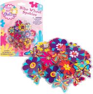 🌸 colorful flower and butterfly bike wheel spokes attachments by ride along dolly - cute bike accessories for kids (24 pcs, 12 different designs) логотип