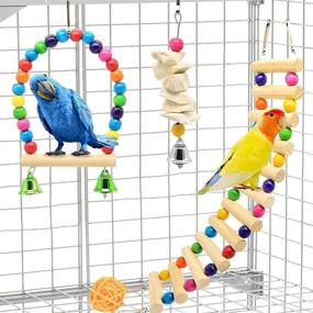 img 1 attached to DOMIGLOW Bird Toys Parakeets Accessories