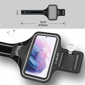 img 3 attached to 📱 J&D Armband: Compatible for Motorola Moto G7 Plus, G7 Power, G7 Play, G6, G6 Plus, G5, G6 Play, G5 Plus, G4, G4 Plus, G4 Play - Sports Running Armband with Key Holder Slot and Earphone Connection