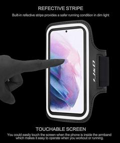 img 2 attached to 📱 J&D Armband: Compatible for Motorola Moto G7 Plus, G7 Power, G7 Play, G6, G6 Plus, G5, G6 Play, G5 Plus, G4, G4 Plus, G4 Play - Sports Running Armband with Key Holder Slot and Earphone Connection