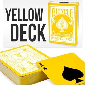 img 4 attached to 🃏 Experience the Magic: Yellow Playing Cards Bicycle Deck by Magic Makers