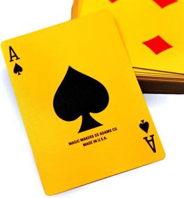 img 1 attached to 🃏 Experience the Magic: Yellow Playing Cards Bicycle Deck by Magic Makers