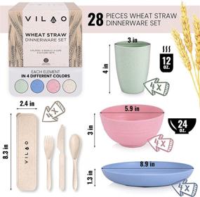 img 3 attached to 🌍 VILAO Unbreakable Dinnerware: Planet-Friendly and Dishwasher-Safe