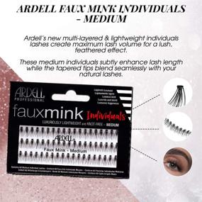 img 1 attached to Ardell Faux Mink Individuals Medium Black 4 Pack: Natural-looking False Eyelashes for Flawless Eye Makeup