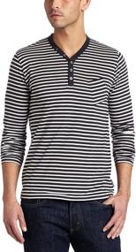 img 2 attached to Нашивка French Connection Footcandle Stripe Henley Men's Clothing for Shirts