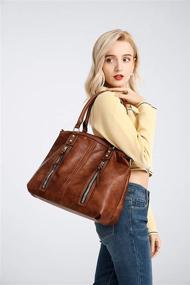 img 3 attached to 👜 Сумки-клатчи на плечо с кроссбоди для женщин - Несколько сумок и кошельков, идеально подходят для стиля "Хобо".