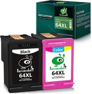 🖨️ remandom remanufactured ink cartridge replacement for hp 64 64xl n9j92an n9j91an – compatible with hp envy photo 6252, 6255, 6258, 7155, 7158, 7164, 7855, 7858, 7864, envy 5542 printer (1bk+c) logo