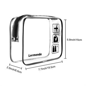 img 3 attached to 🧳 Lermende Clear Toiletry Bag TSA Approved - 2 Pack Quart Sized Travel Pouch (Black)