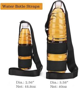 img 2 attached to OYT Adjustable Shoulder Strap Water Bottle Carrier, Universal Bottle Sling, Ideal for Everyday Walking Biking Hiking (Bottle Not Included), Black