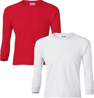 gildan cotton sleeve t shirt 2 pack boys' clothing logo