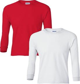 img 1 attached to Gildan Cotton Sleeve T Shirt 2 Pack Boys' Clothing