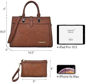 img 1 attached to Womens Handbag Shoulder Satchel Briefcase Women's Handbags & Wallets in Satchels