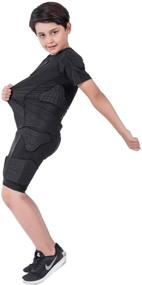 img 2 attached to Boys Football Paintball Baseball Protective Padded Shirts Shorts - TUOY Youth