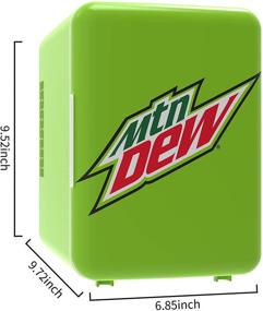 img 1 attached to 🥤 Curtis Mountain Dew MIS134MD: Compact Personal Fridge Cooler for 6 Cans, 4L Capacity, Lime Green, Eco Friendly